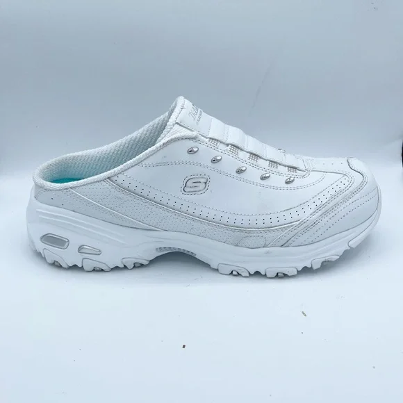 Like New Skechers  Women's White Sneakers Size 11W - Picture 8 of 11
